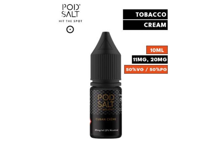 Cuban Creme Nic Salt E Liquid by Pod Salt Core