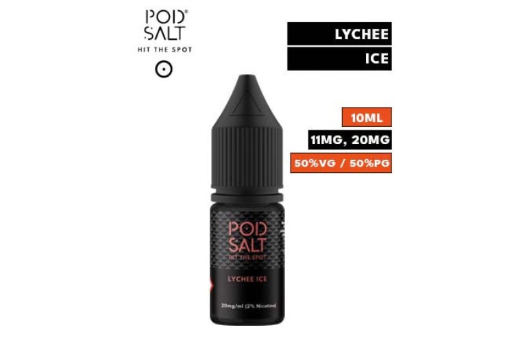 Lychee Ice Nic Salt E Liquid by Pod Salt Core