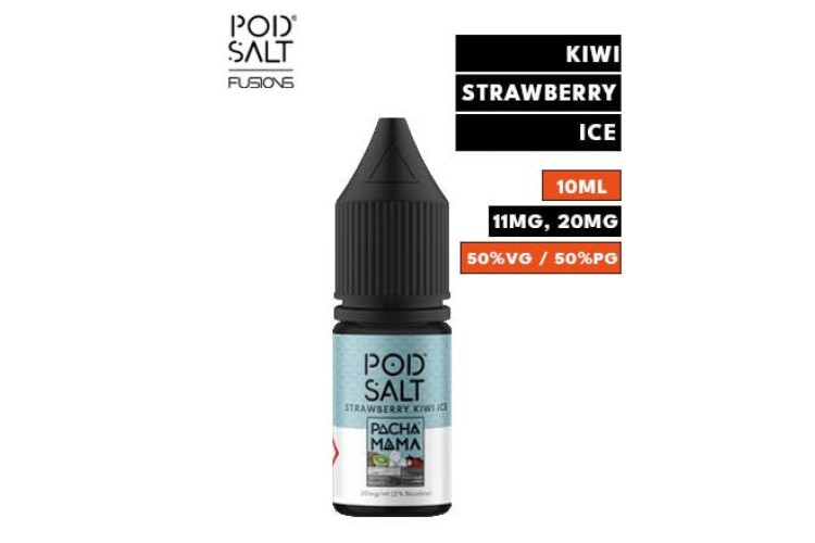 Pacha Mama Strawberry Kiwi Ice Nic Salt E Liquid by Pod Salt Fusions