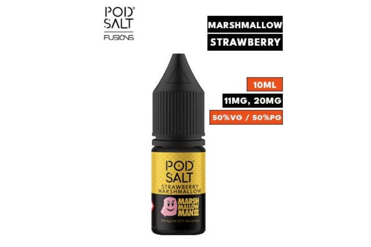 Strawberry Marshmallow Marshmallow Man III 3 Nic Salt E Liquid by Pod Salt Fusions