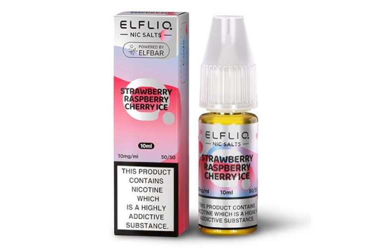 Strawberry Raspberry Cherry Ice - Elfliq - The Official Elf Bar Nic Salt